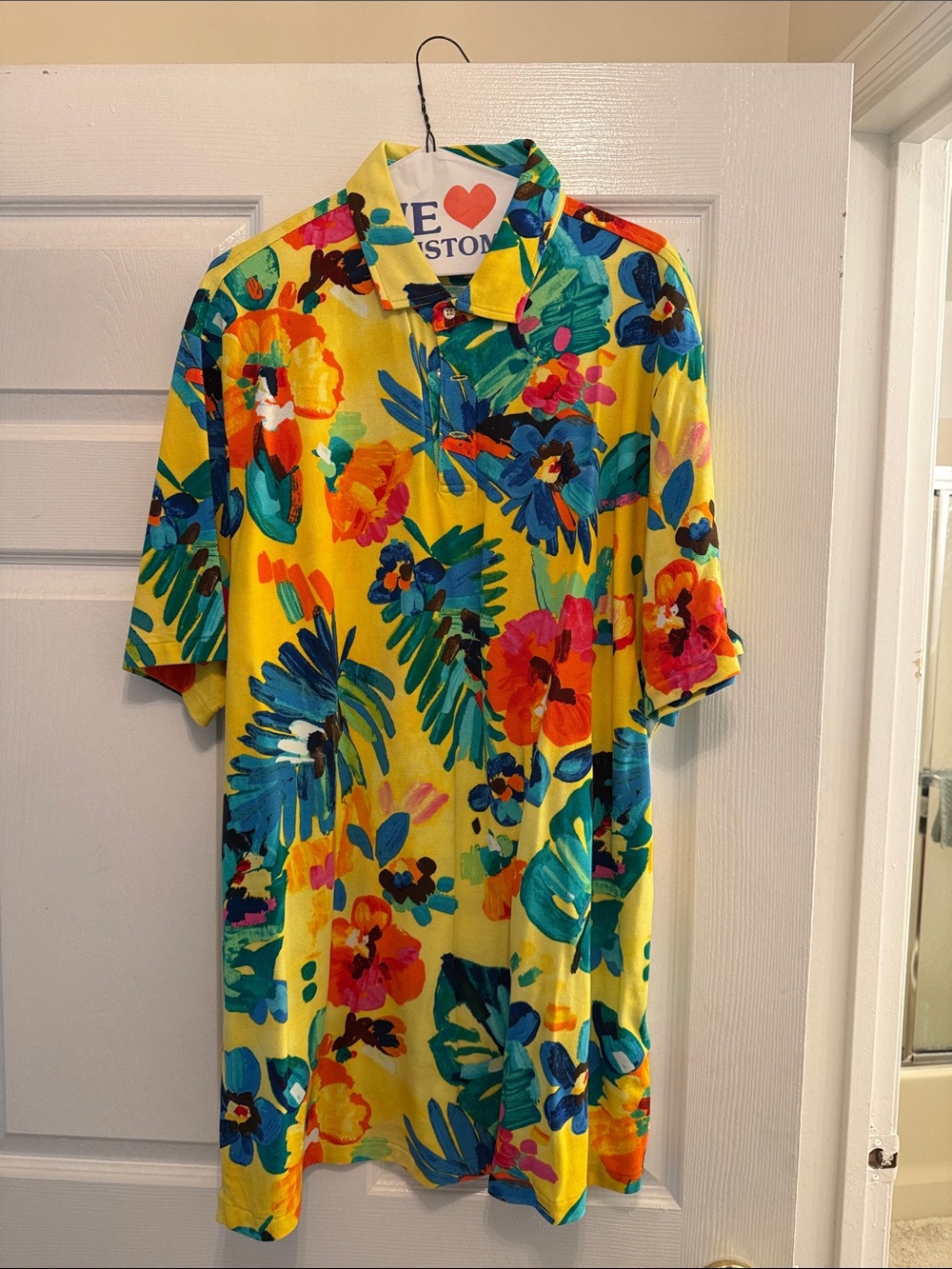 Polo by Ralph Lauren Yellow Tropical Floral Polo Shirt